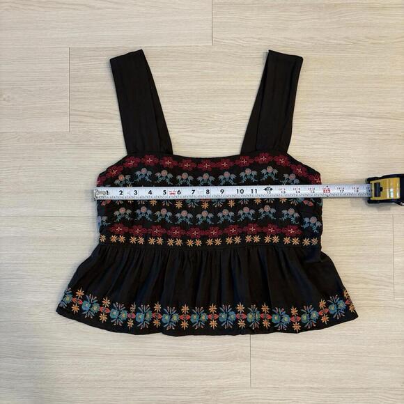 Natural Life Women's Size M Embroidered Boho Babydoll Style Top Bohemian Smocked - Picture 5 of 6